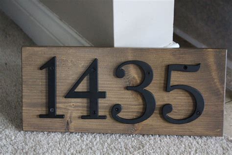 wood and metal house numbers|house numbers for walls.